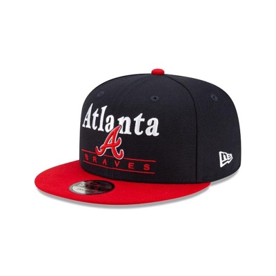 Blue Atlanta Braves Hat - New Era MLB Two Tone Retro 9FIFTY Snapback Caps USA8569170